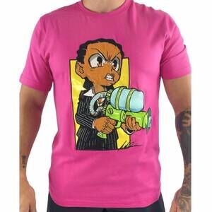 NEW DEKRYPTIC boondocks say hello to my little friend t shirt in pink